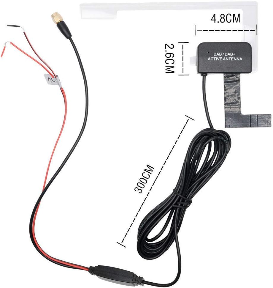 Dab Antenne Autoantennenadapter, Riloer Autoantenne DAB DAB + Digitale Autoradioantenne SMA Antenne