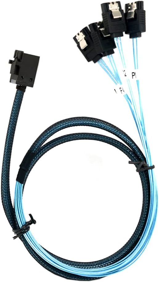 xiwai Interner Mini SAS HD SFF-8643 Host auf 4 SATA 7pin Target Festplatte 6Gbps Datenserver Raid Ka