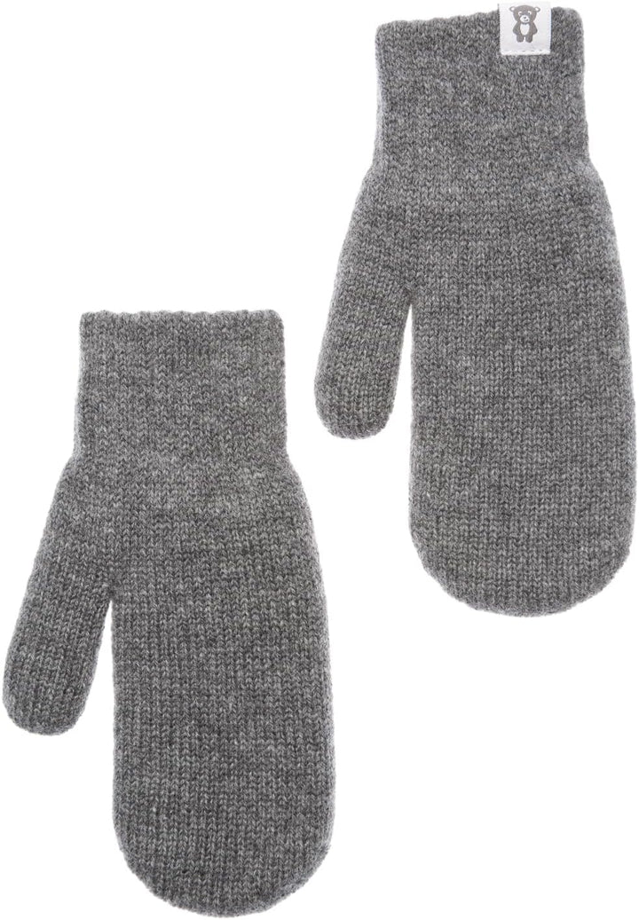 KNITAS Doppellagen Strickhandschuhe aus Wolle für Baby Kleinkind I Winter Warme Gestrickte Handschuh