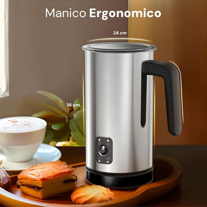 Avilia Elektrischer Milchaufschäumer mit Cappuccino-Funktion, leise 550 W, antihaftbeschichtet, abne