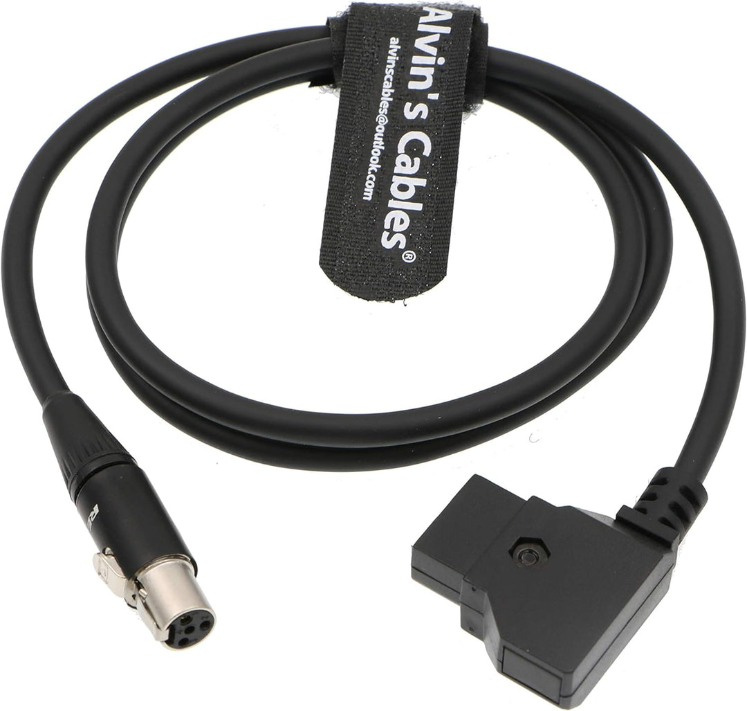 Alvin's Cables Mini XLR 4 Pin Buchse auf D-Tap Stromkabel für ARRI RED Kameras 12V TVlogic Monitor 8