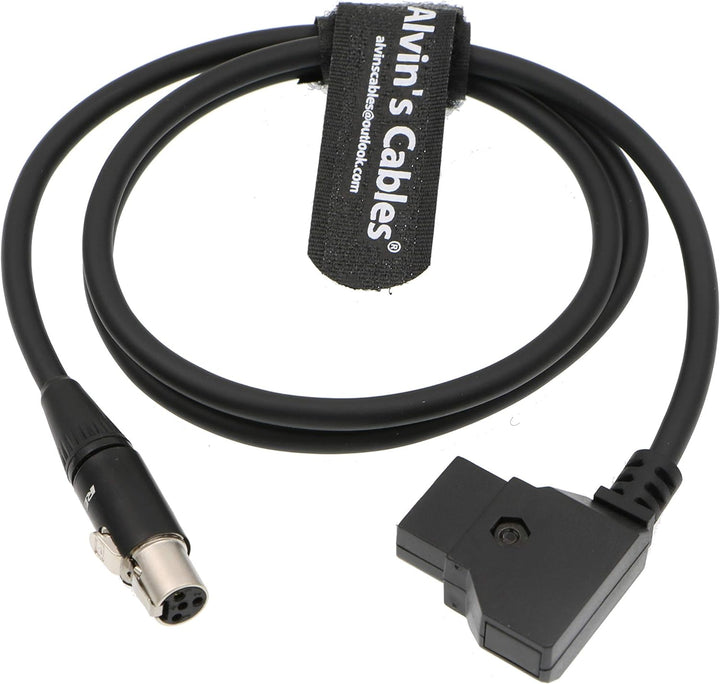 Alvin's Cables Mini XLR 4 Pin Buchse auf D-Tap Stromkabel für ARRI RED Kameras 12V TVlogic Monitor 8