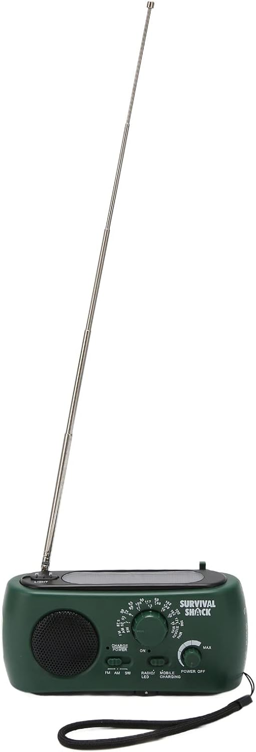 Bewinner Outdoor AM//SW Handkurbel Solar Radio, Stromausfall liefert LED-Taschenlampe, tragbare Powe
