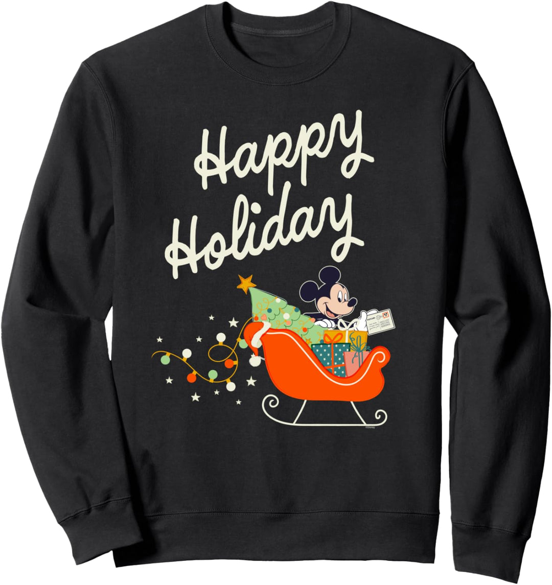 Disney Mickey Mouse Happy Holiday Christmas Sleigh Delivery Sweatshirt
