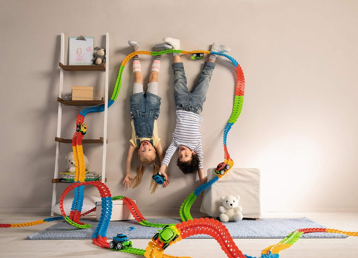 Smoby – FleXtreme Schienen-Erweiterung – 72 Schienen für Flextreme Starter-Set, Rennbahn für Autos,
