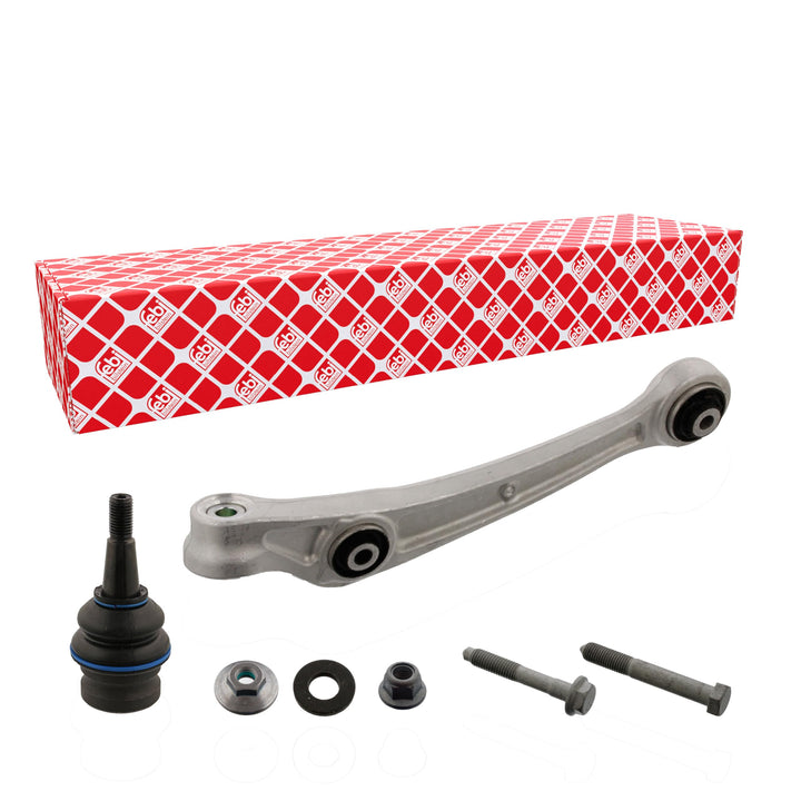 febi bilstein 40413 Querlenker mit Lager, Gelenk und Anbaumaterial, 1 Stück Vorderachse links, Vorde