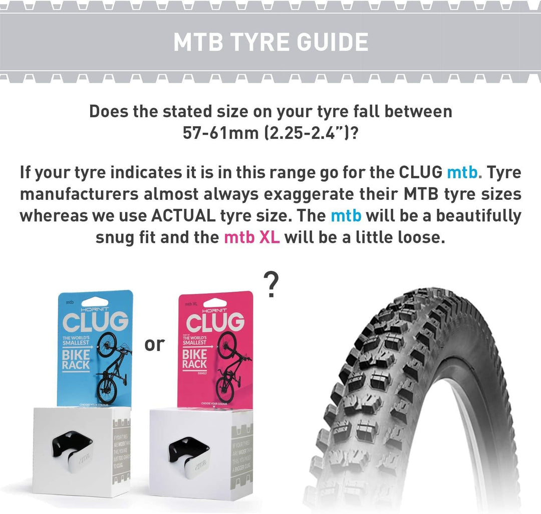 CLUG L MTB (44–57 mm / 1,75–2,25 Zoll) – weiss/orange