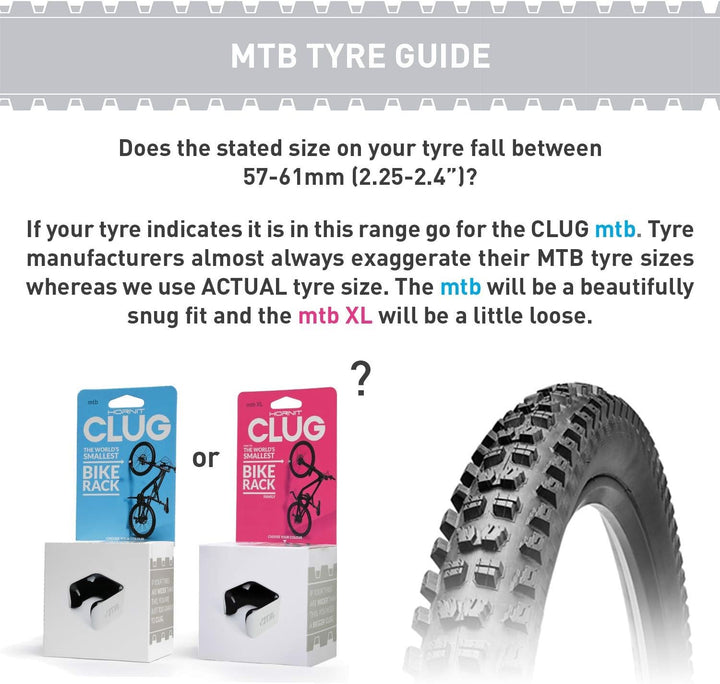 CLUG L MTB (44–57 mm / 1,75–2,25 Zoll) – weiss/orange