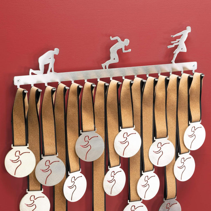 Qthrone laufender Medaillenhaken - Marathon Medaillen Display - Running Medaillenanzeige - Running M