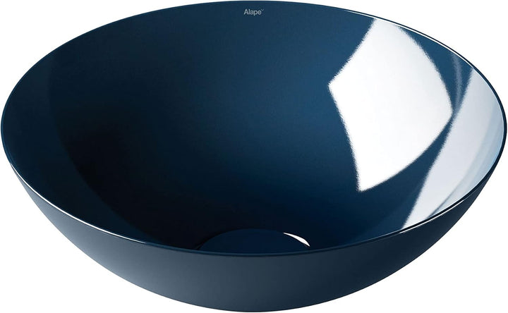 Alape˘ Waschschale, Waschbecken, Deep Blue, aus emailliertem Stahl, hygienische Oberfläche, rund Ø 3