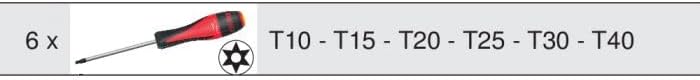 KS Tools 922.6070 Ultimate®: Torx® Schraubendreher-Set 6 Stück perforiert