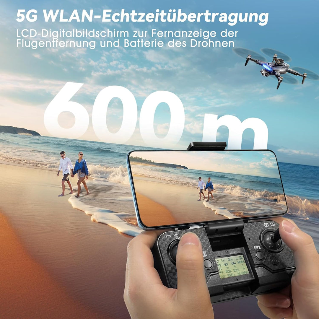 P17 GPS Drohne mit Kamera 4K für Erwachsene, bürstenloser Motor, 54 Min Flugzeit mit 3 Akkus, unter