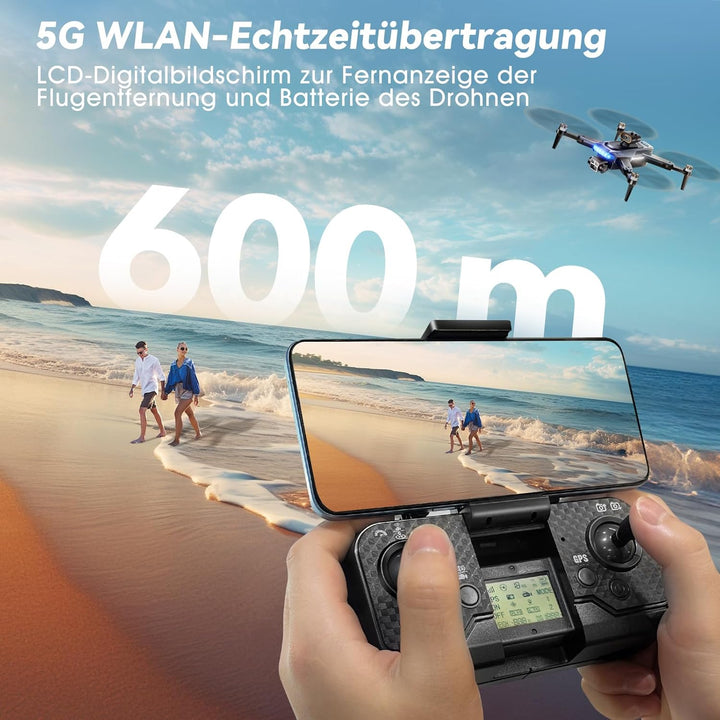 P17 GPS Drohne mit Kamera 4K für Erwachsene, bürstenloser Motor, 54 Min Flugzeit mit 3 Akkus, unter