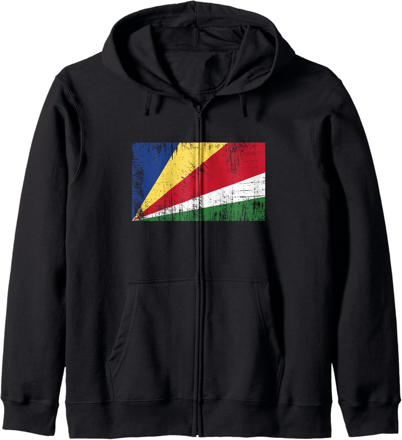 Seychellen Flagge Geschenk Fussball Fan Sport Kapuzenjacke