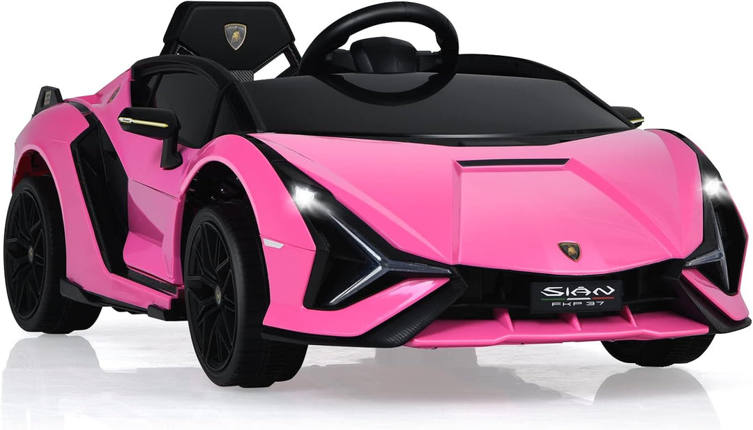 GOPLUS Kinder Elektroauto Lamborghini mit Fernbedienung, Kinderfahrzeug, Bluetooth USB & TF-Karte Sc