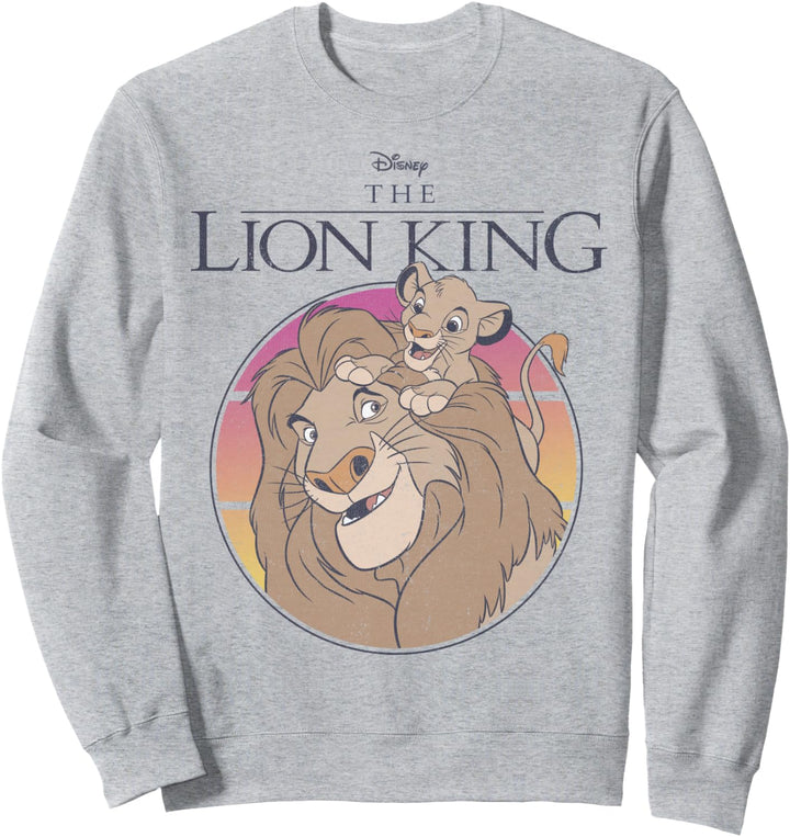 Disney The Lion King Mufasa And Simba Sunset Poster Sweatshirt