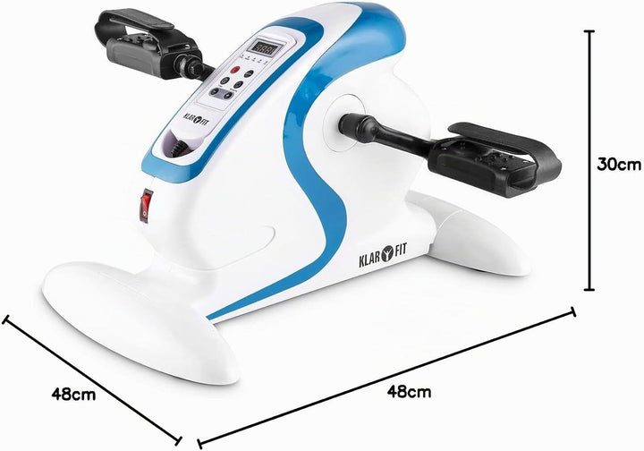 Klarfit Cycloony Beintrainer - Pedaltrainer für Muskelaufbau, 70 W Beintrainer für zuhause, 12 Gesch