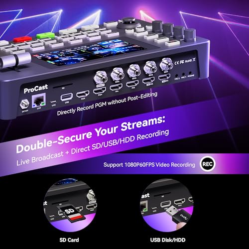 Tenveo 4K PTZ Kamera mit NDI &amp; AI-Tracking（3PCS）+PTZ Controller+Video Mixer Switcher