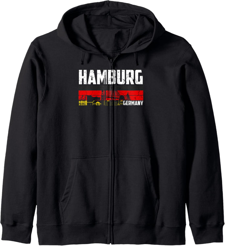 Mein Hamburg Skyline Deutschland Heimat Stadt Kapuzenjacke
