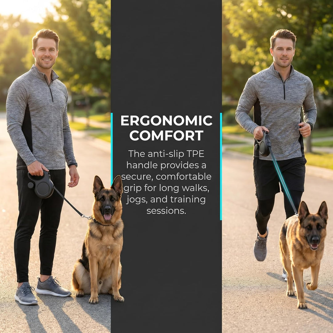 Colexy Hundeleine 5m, Kausichere Rollleine für Mittel Grosse Hunde bis 50kg, 360° Verhedderungsfrei,