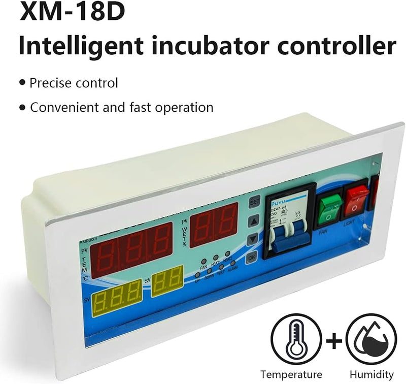 YALIKESI Digitaler Inkubator-Controller Inkubator-Controller Vollautomatischer Temperatur- und Feuch