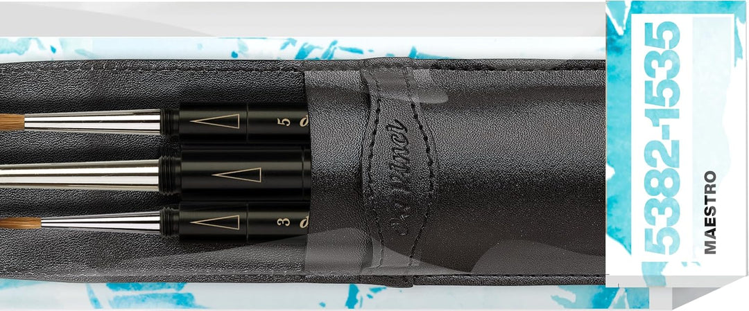 da Vinci Maestro Kolinsky Reisepinsel-Set, Tierhaare, schwarz, 3,5,7 Kolinsky Travel Set 3, Kolinsky