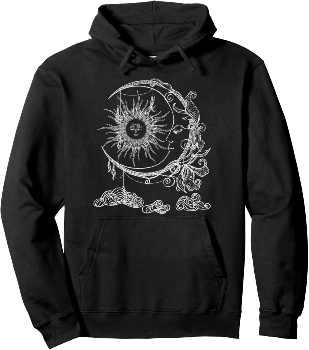 Okkultismus Mond Sonne Astrologie Universum Astronomie Pullover Hoodie