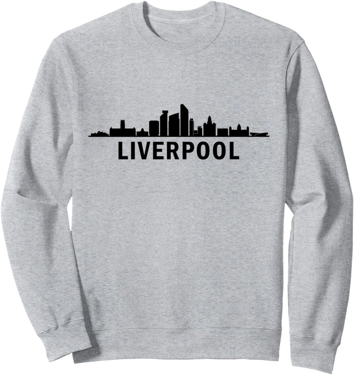 Liverpool City Skyline Silhouette Vereinigtes Königreich Liverpool Sweatshirt