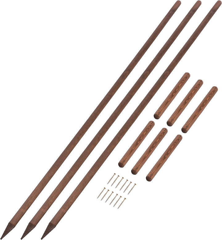 KADAX Baumstütze 150 cm aus robustem Holz, Baumpfahl zur sicheren Fixierung junger Bäume & Sträucher