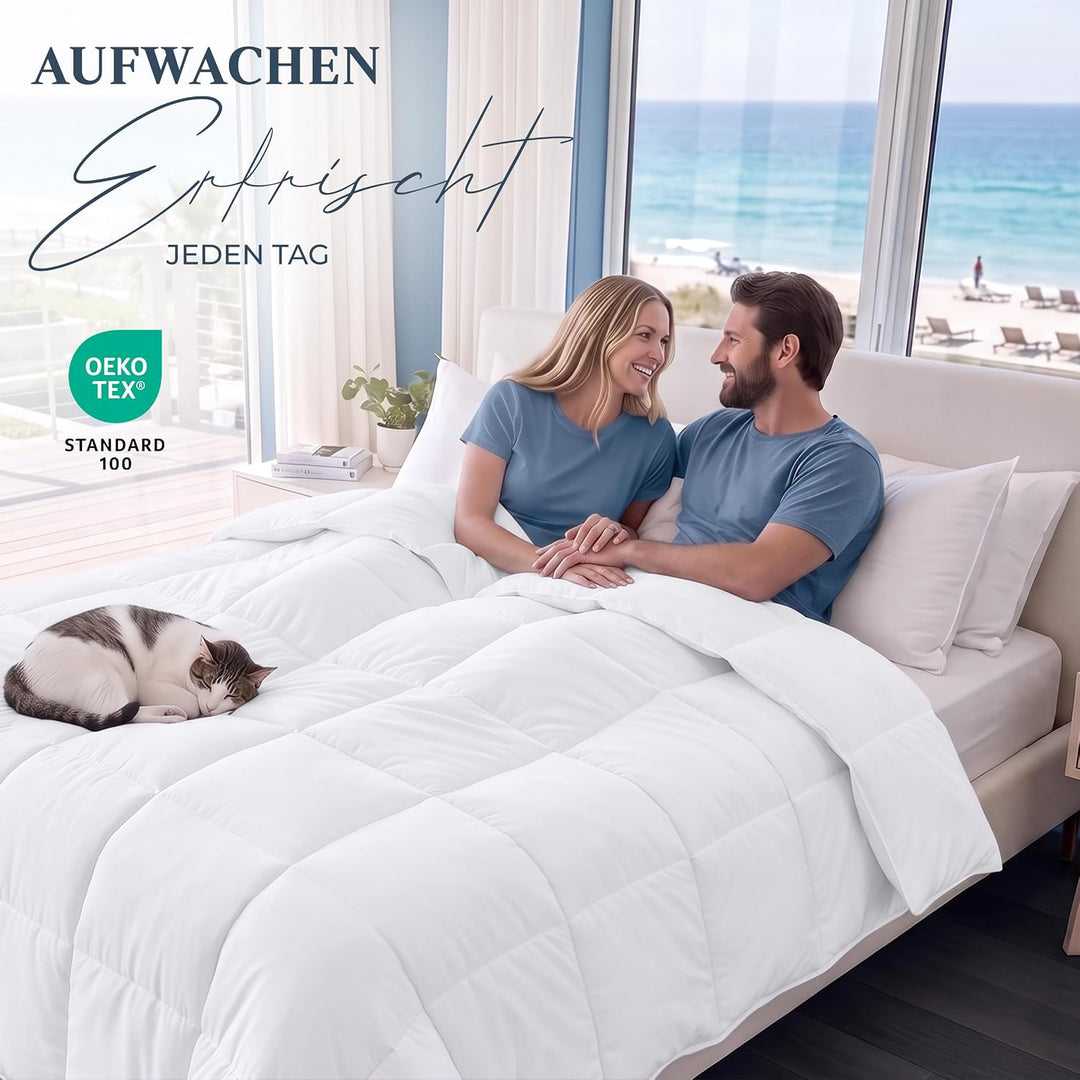 Utopia Bedding Bettdecke 240 x 260 cm, leichte Bettdecke mit Polyesterfüllung für 4 Jahreszeiten, Mi