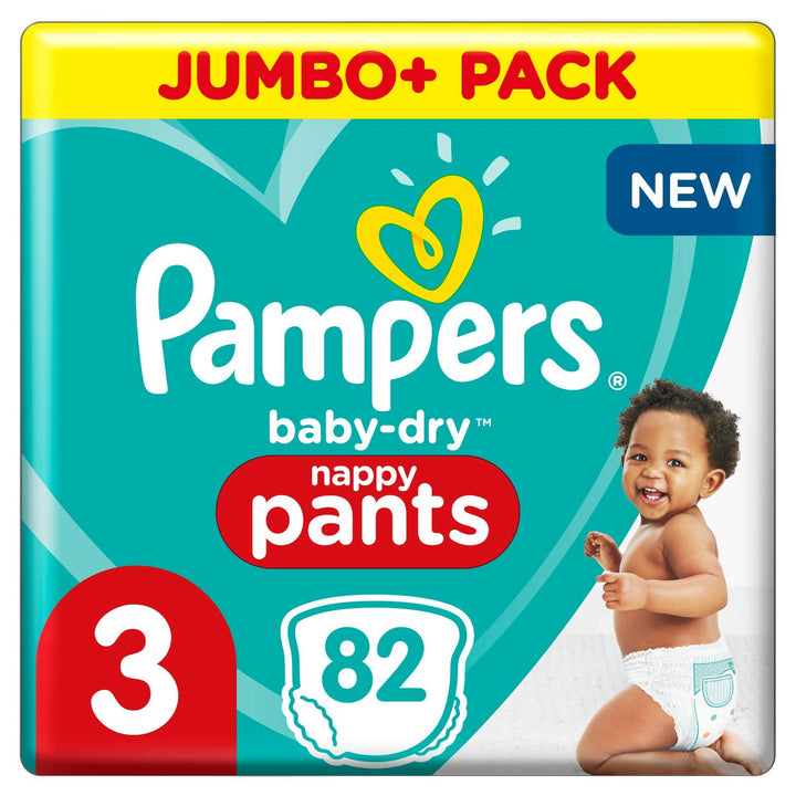 Pampers 81714234 Baby-Dry Pants windelhose, weiss Grösse 3 (82 Stück), Grösse 3 (82 Stück)