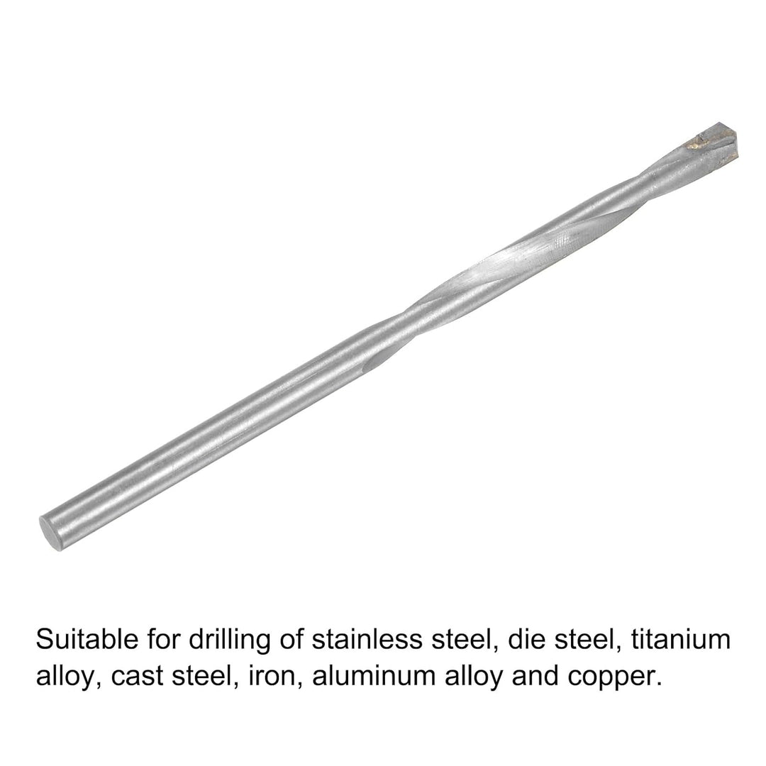 sourcing map 4 Stück Metallbohrer 6mm, Hartmetallbohrer Länge 120mm, Bohrschaft aus HSS, Extra lange