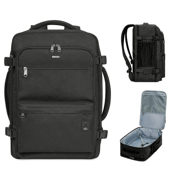 WANDF Handgepäck Rucksack 45x36x20cm für Easyjet Airlines, Untersitz-Reise-Handgepäck-Tasche mit Nas