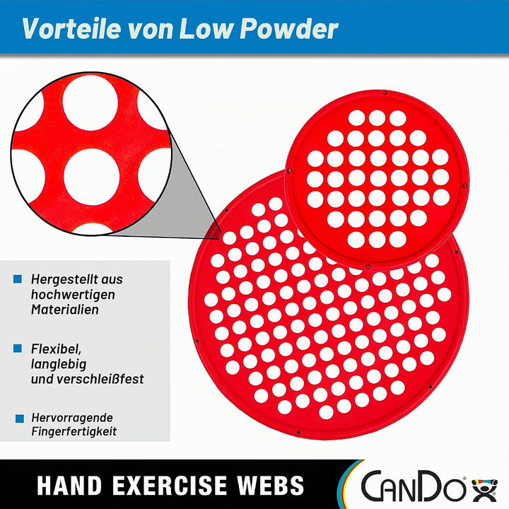 CanDo Power-Web Handtrainer, Handtrainer Web, Durchmesser 17 cm, rot (leicht) red / light 17 cm, red