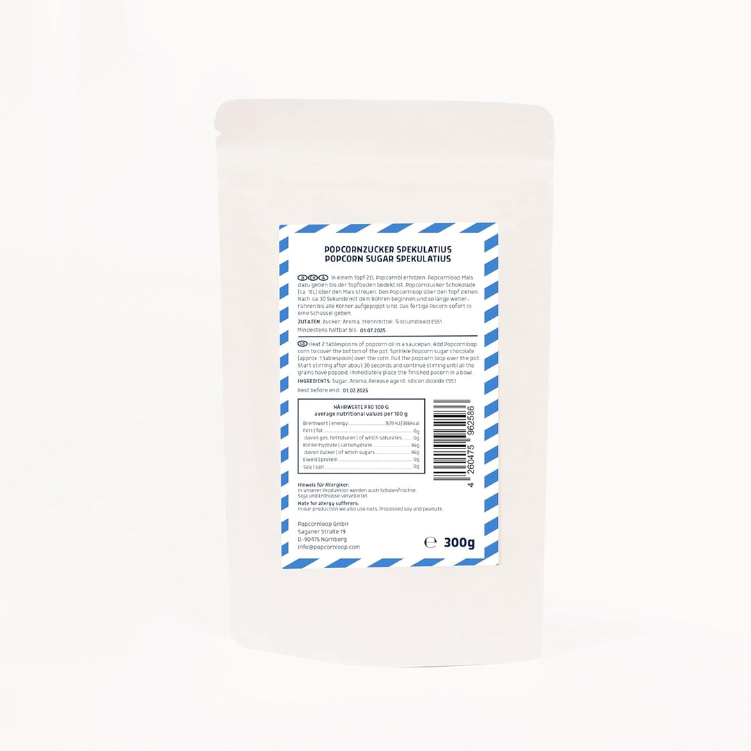 Popcornloop Spekulatius 300g Gewürz Popcornzubereitung Popcorn Mais Gewürz zum Verfeinern Kochen Bac