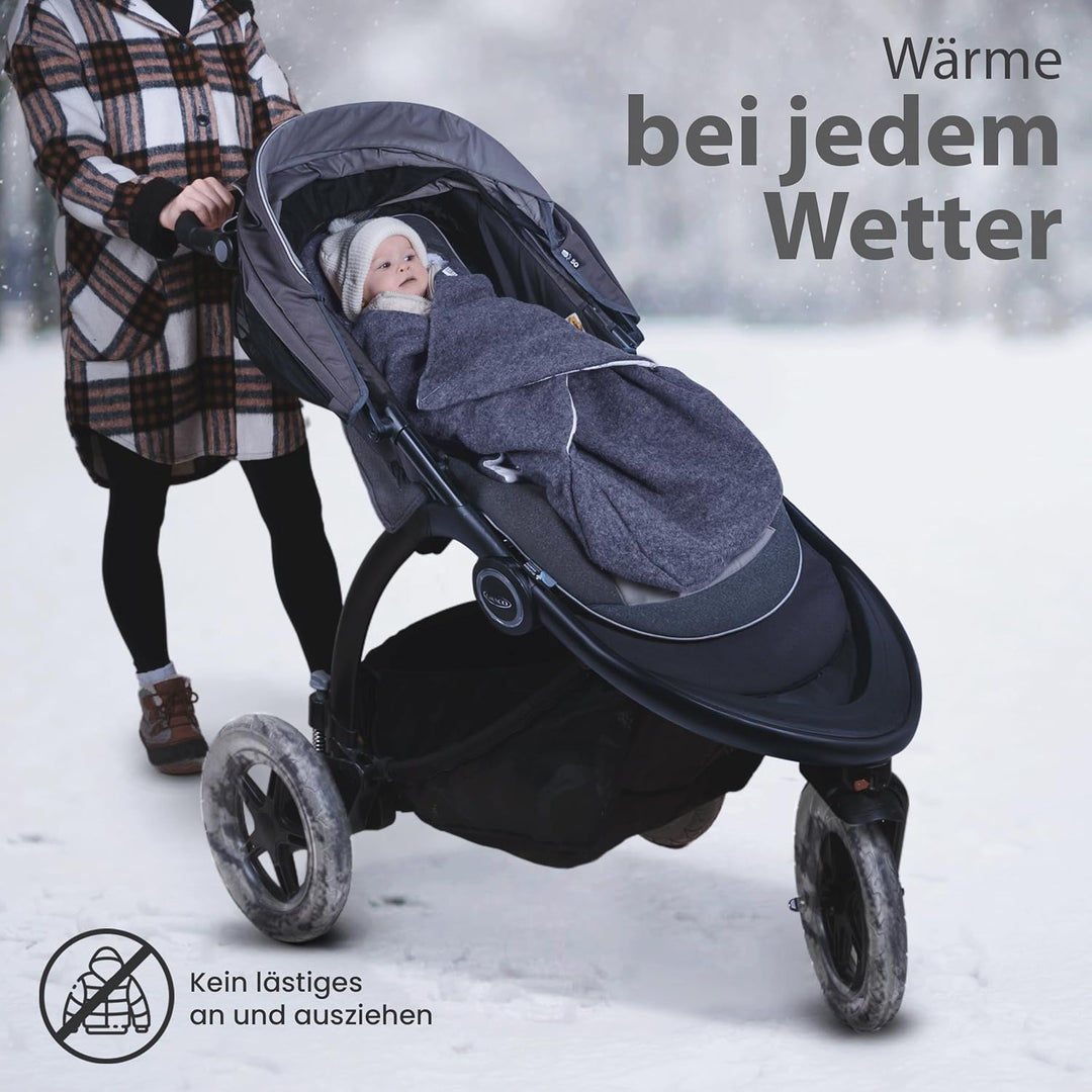 Swaddyl WOLLWALK Einschlagdecke Babyschale - Baby Fusssack - Maxi-Cosi Decke - Einschlagdecken für K