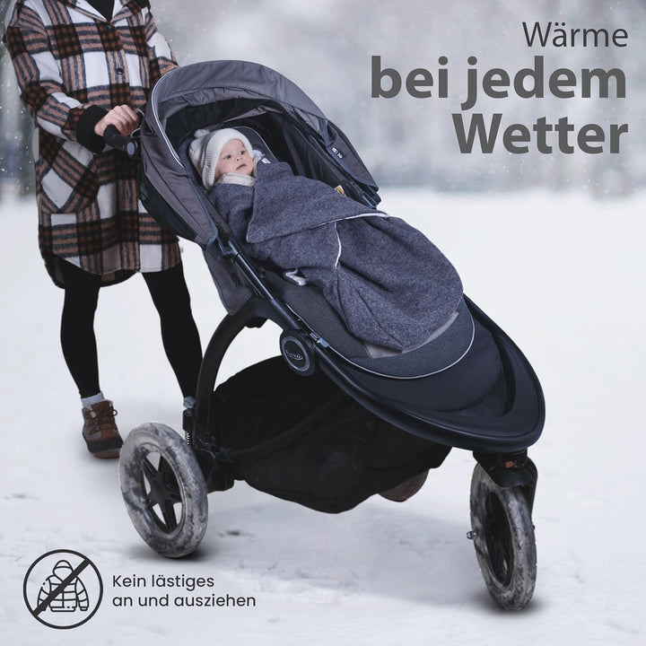 Swaddyl WOLLWALK Einschlagdecke Babyschale - Baby Fusssack - Maxi-Cosi Decke - Einschlagdecken für K