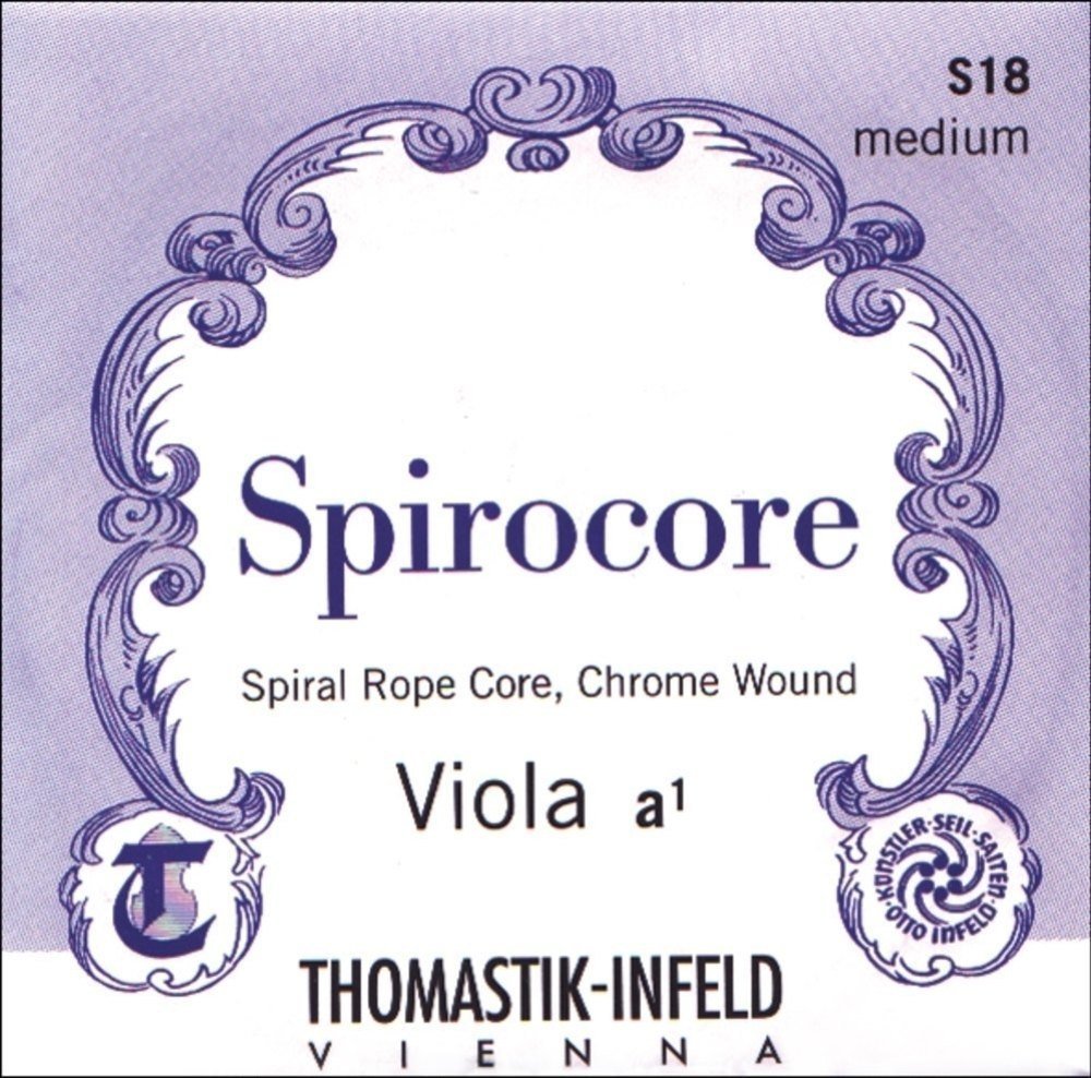 Thomastik 637127 Saiten für Viola Spirocore Spiralkern, Satz 4/4 weich Chromstahl