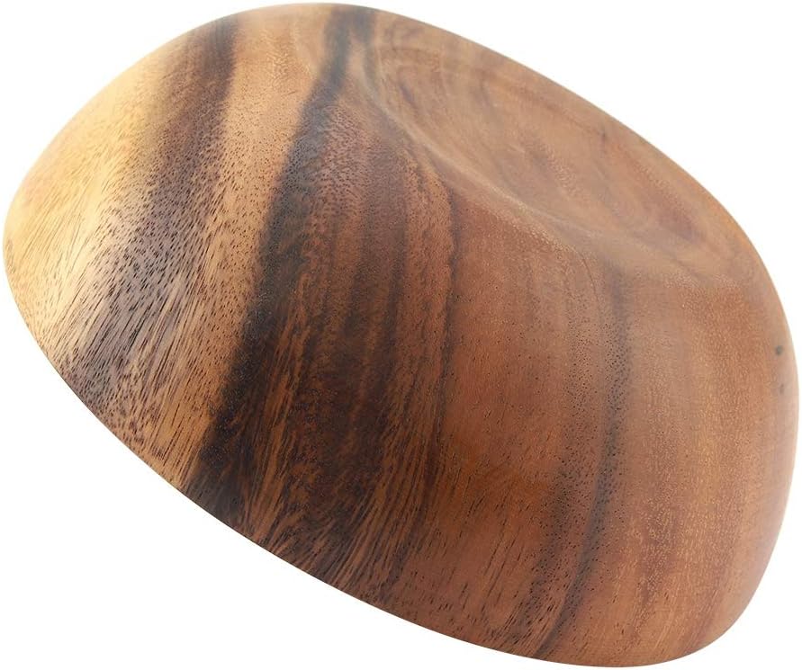 Nimoa Holzschale, Akazienholz Massivem Holzschale, Solid Acacia Holzschale für Salat Suppe Reis Hand
