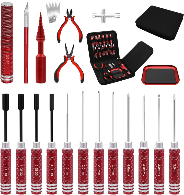 19 in 1 RC Werkzeugsatz, RC Schraubendreher Tools Set Sechskant Sechskantmutter Kreuzschraubendreher