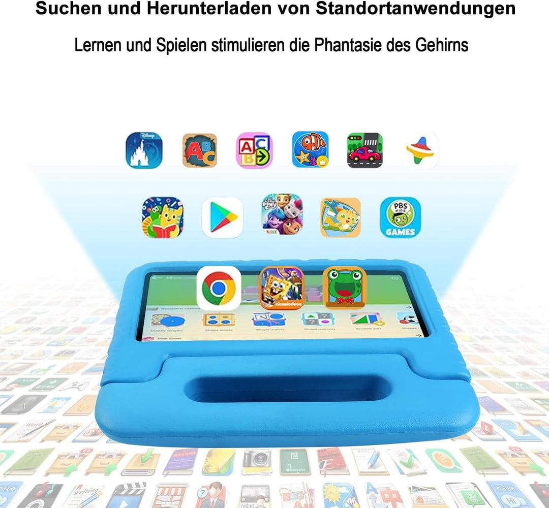 AOCWEI Tablet Android 13 7-Zoll für, 7GB RAM 64GB ROM/TF 512GB, Elterliche Kontrolle, Bildung + Spie