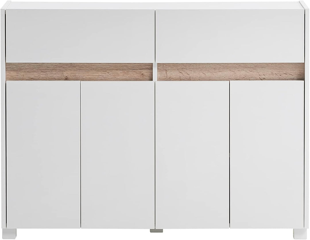 Schildmeyer Cosmo Kommode, Holzwerkstoff, weiss, 112,2 x 33 x 84,8 cm, Weiß