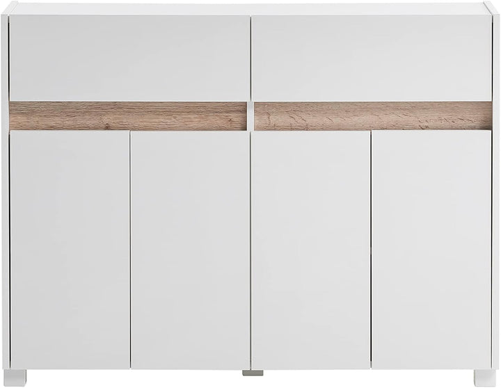 Schildmeyer Cosmo Kommode, Holzwerkstoff, weiss, 112,2 x 33 x 84,8 cm, Weiß