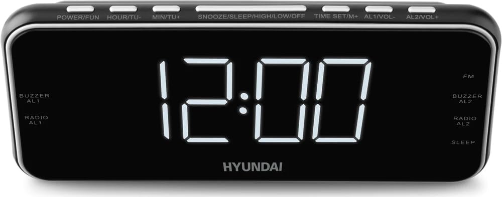 HYUNDAI Radiowecker HYURAC521 I LED Display I Digitaler FM/AM Tuner I Wecker I Radio I Snooze