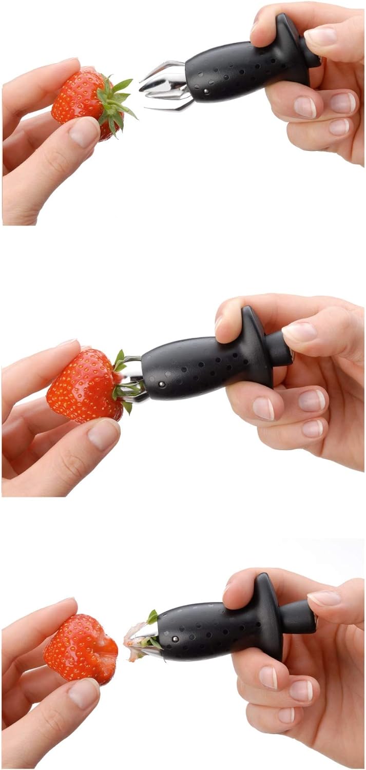 WMF Gourmet Ananasschneider, Ananasteiler schneidet Ringe & Top Tools Erdbeestrunkentferner 9,5 cm,