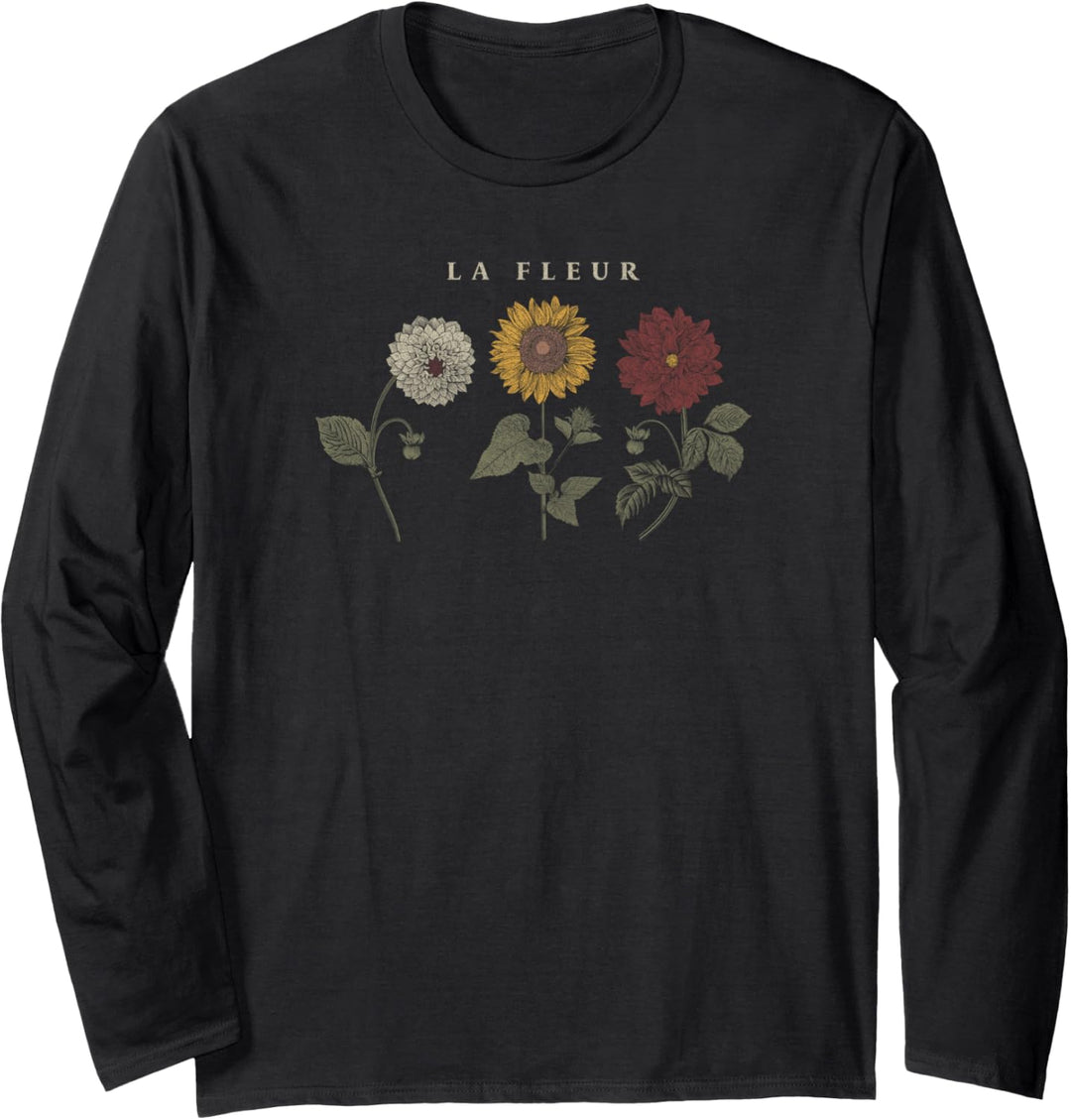 Trendy La Fleur Wildflowers Front & Back Langarmshirt