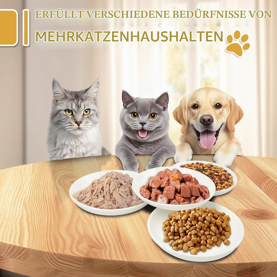 Galerie SV 6 Stück Futternapf Katze - Katzen Napfset - Katzennapf Keramik - Katzennapf ErhöHt - Napf