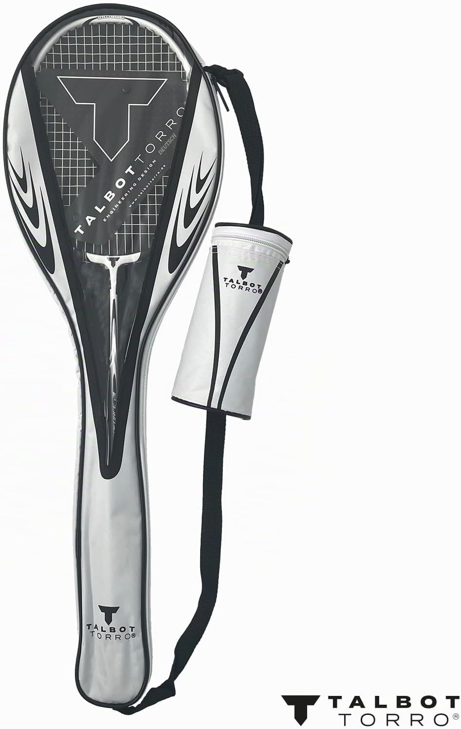 Talbot-Torro Badminton Set Isoforce 211, Graphit Badmintonschläger Set für den sofortigen Start, Bad