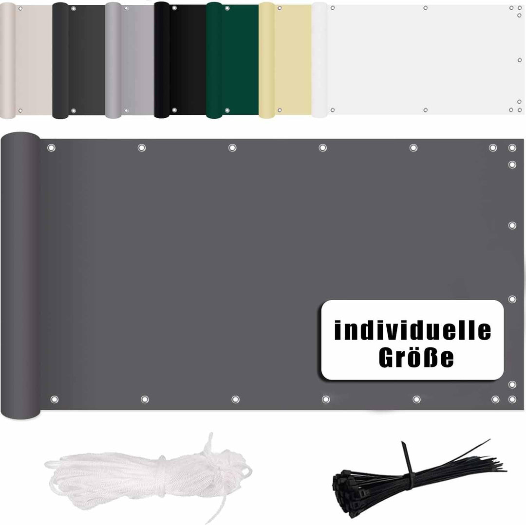 MENGH Terrassen Sichtschutz 100x800cm, Zaunblende für Balkon und Terrasse, Wetterbeständiges und Pfl