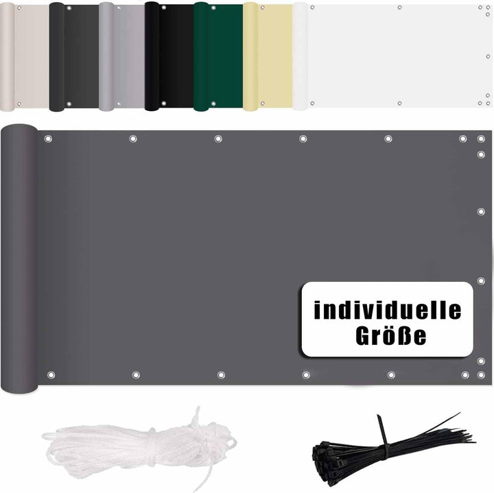 MENGH Terrassen Sichtschutz 100x800cm, Zaunblende für Balkon und Terrasse, Wetterbeständiges und Pfl
